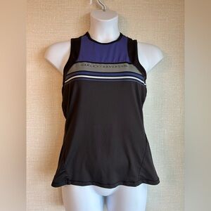 Harley Davidson Womens Performance Tank Black Purple Pullover Stretch Size Small